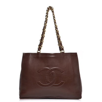 Chanel Lambskin CC Tote Brown 1 of 11