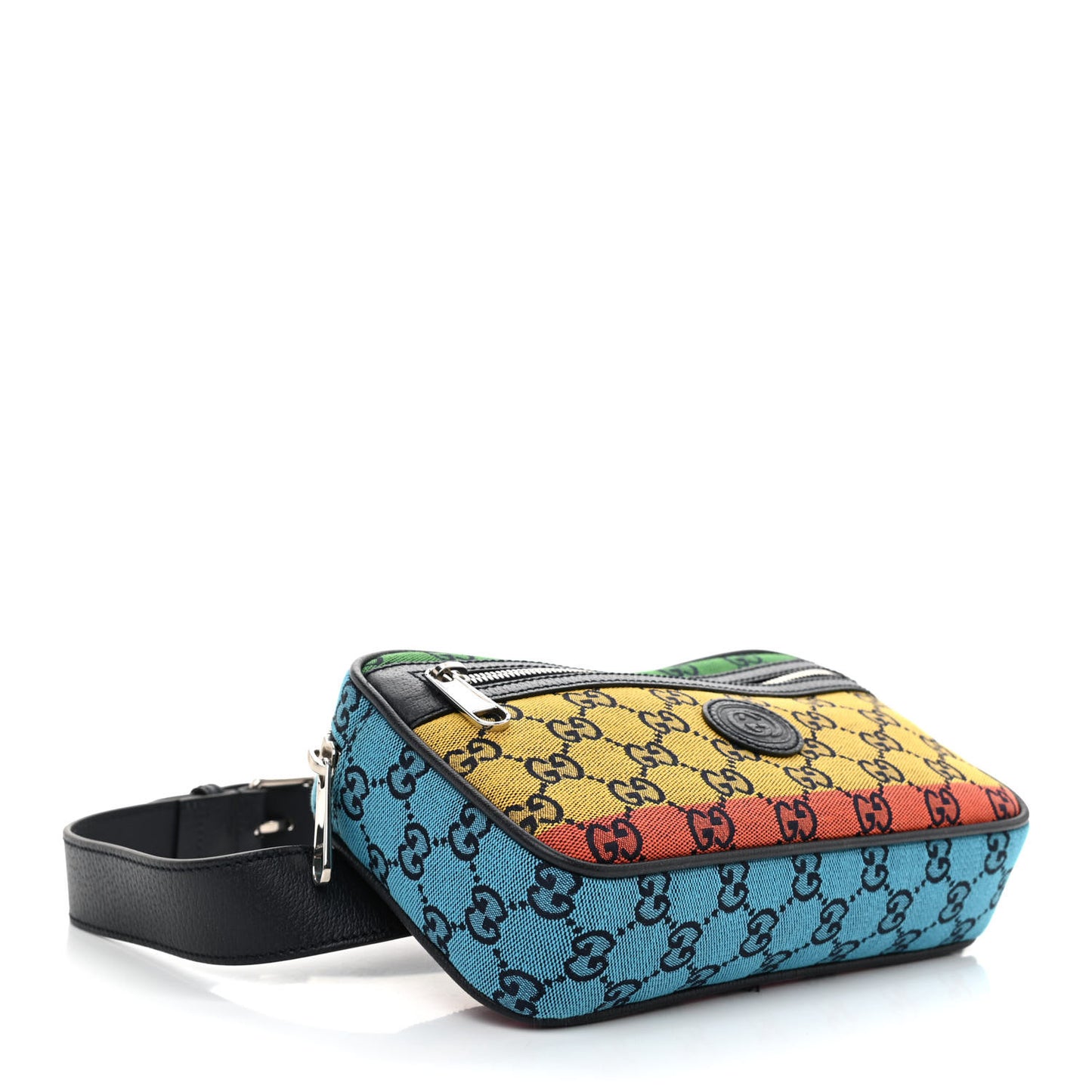 Monogram Multicolor Retro Interlocking G Belt Bag Blue Rainbow Light Blue