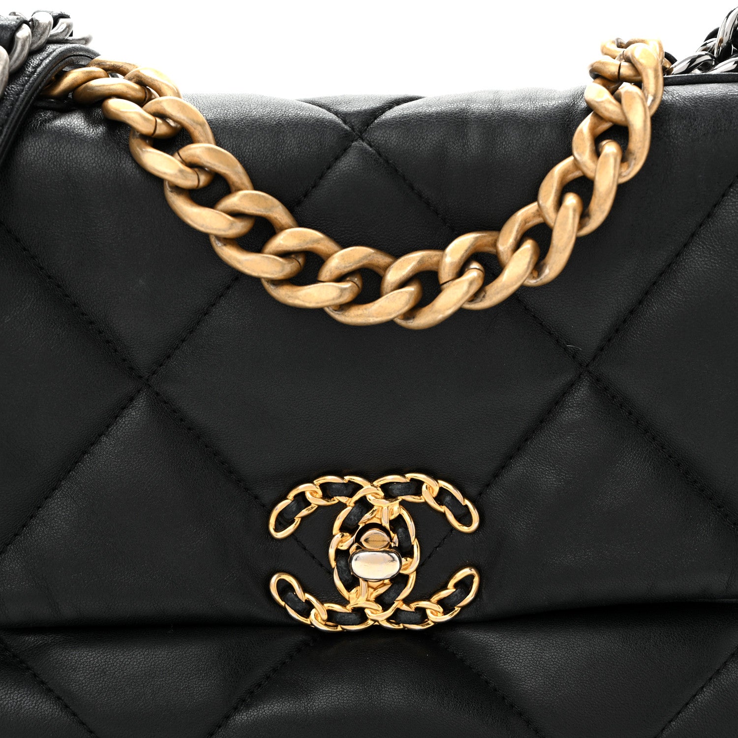 Chanel Lambskin Quilted Medium Chanel 19 Flap Black 8 of 10