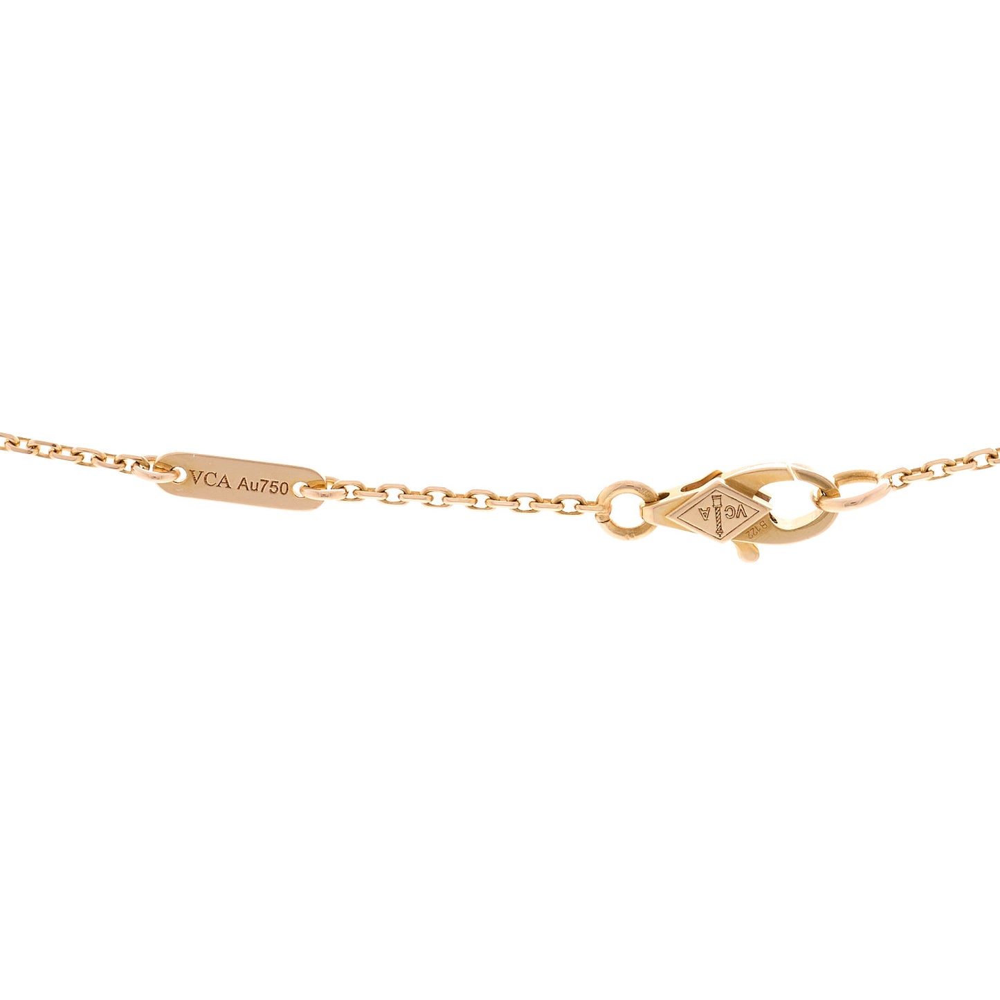 18K Rose Gold Carnelian Sweet Alhambra Pendant Necklace