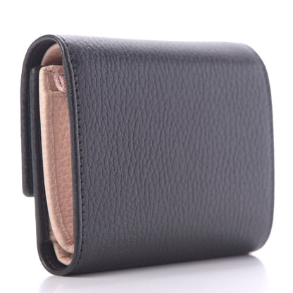 Gucci Calfskin GG Marmont Bow Wallet Black 3 of 12