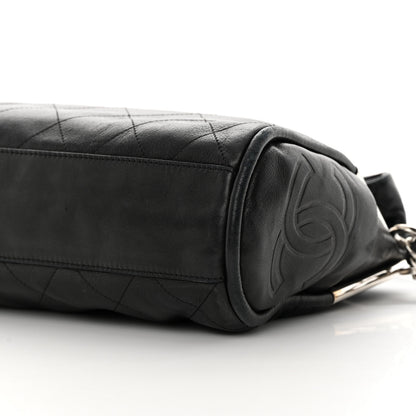 Chanel Lambskin Stitched Medium Ultimate Soft Tote Black 10 of 12