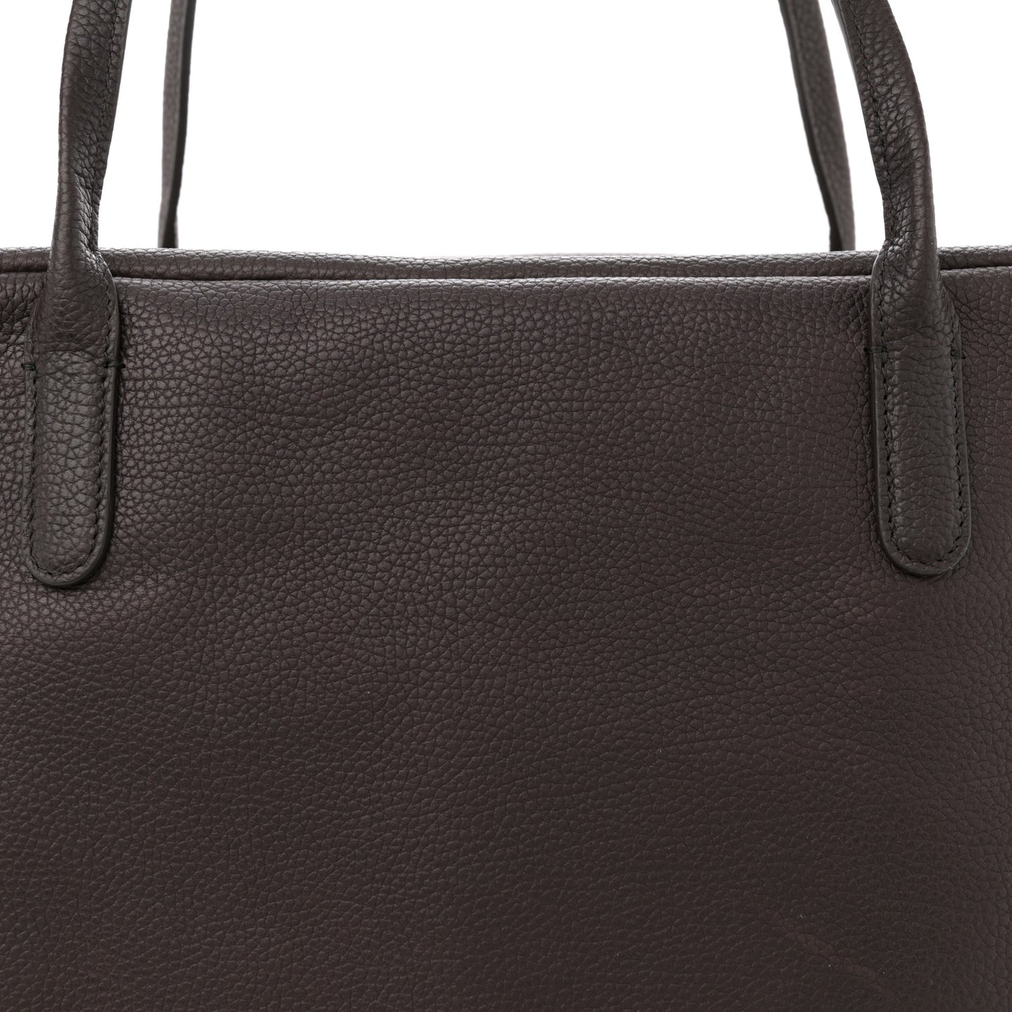 Grained Saddle Calfskin Henri Bag Brunette