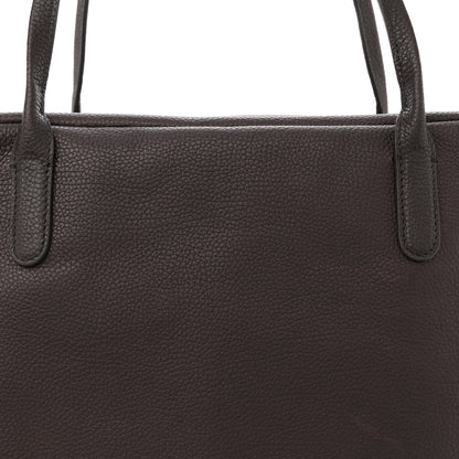 The Row Grained Saddle Calfskin Henri Bag Brunette 7 of 11