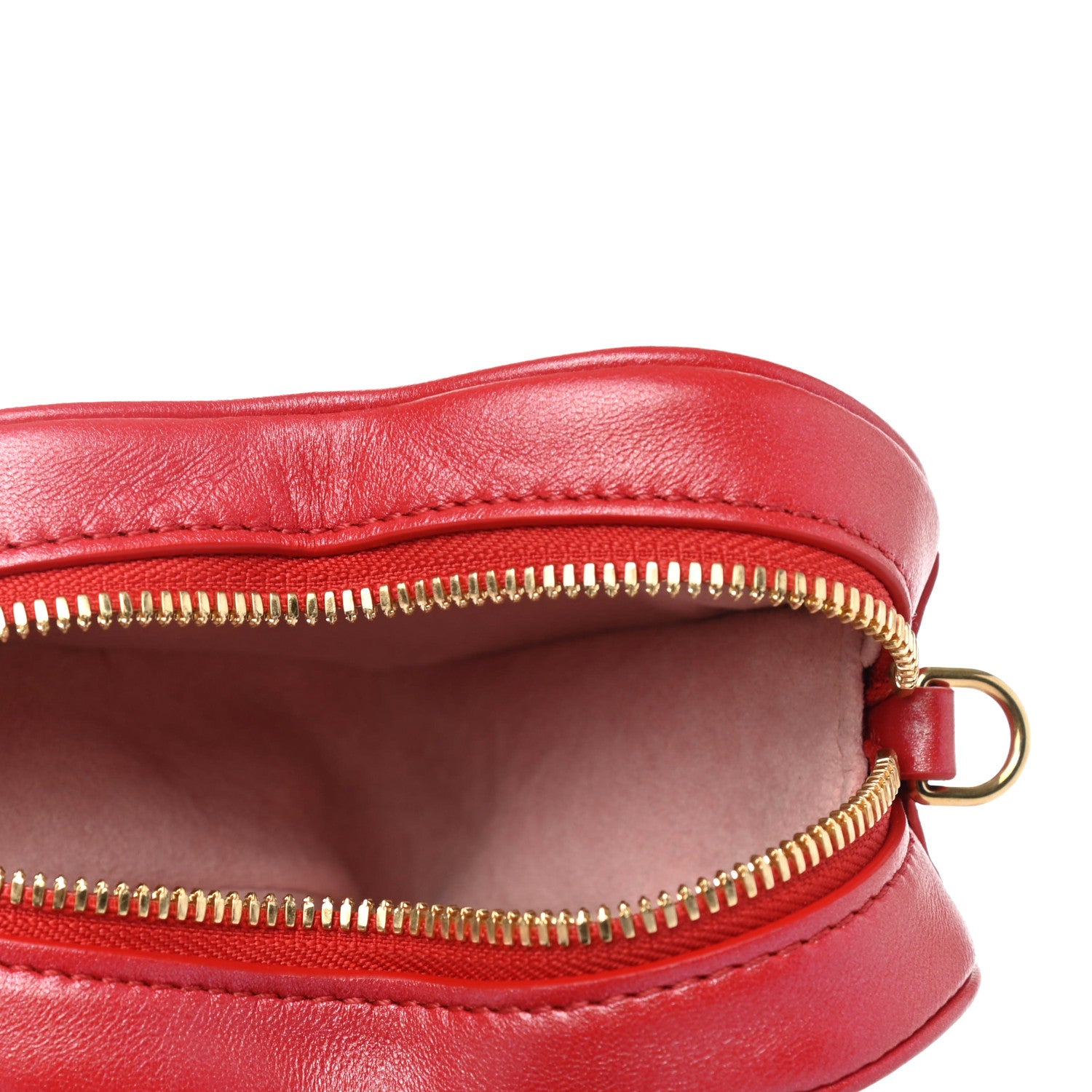 Louis Vuitton Lambskin Embossed Monogram Fall In Love Sac Coeur Heart Chain Bag Lipstick Red 4 of 4