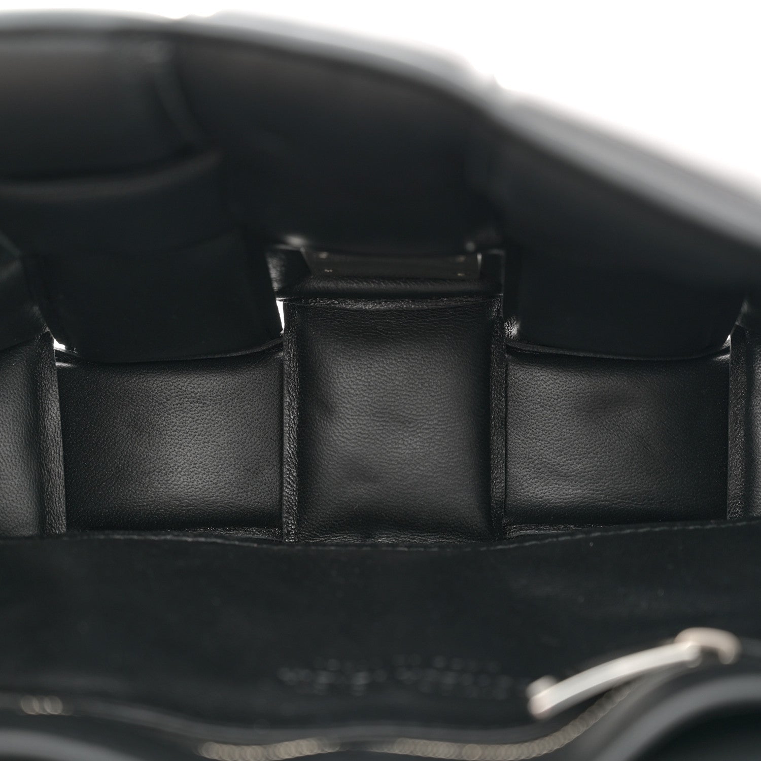 Bottega Veneta Lambskin Maxi Intreccio Padded Chain Cassette Crossbody Bag Black 5 of 11