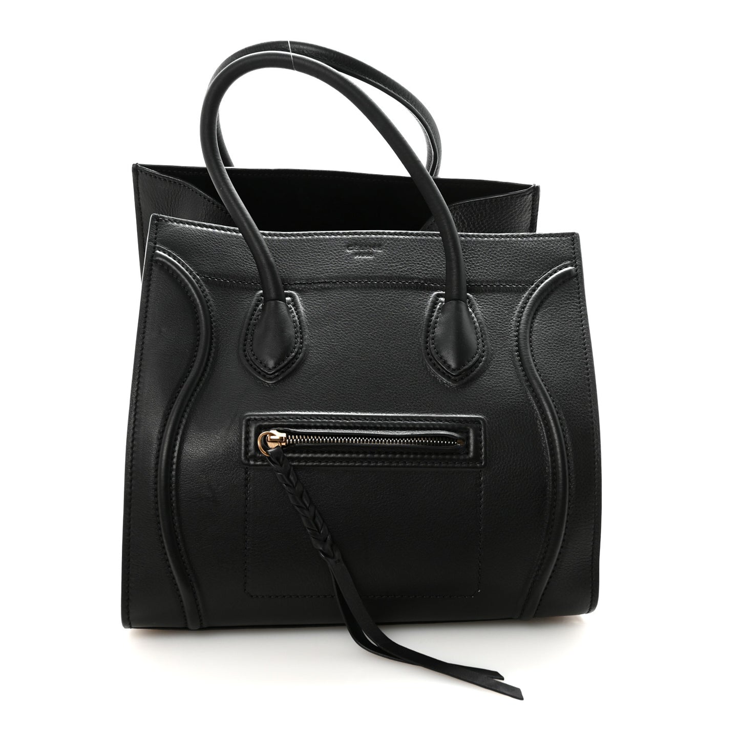 Supple Calfskin Medium Phantom Luggage Black