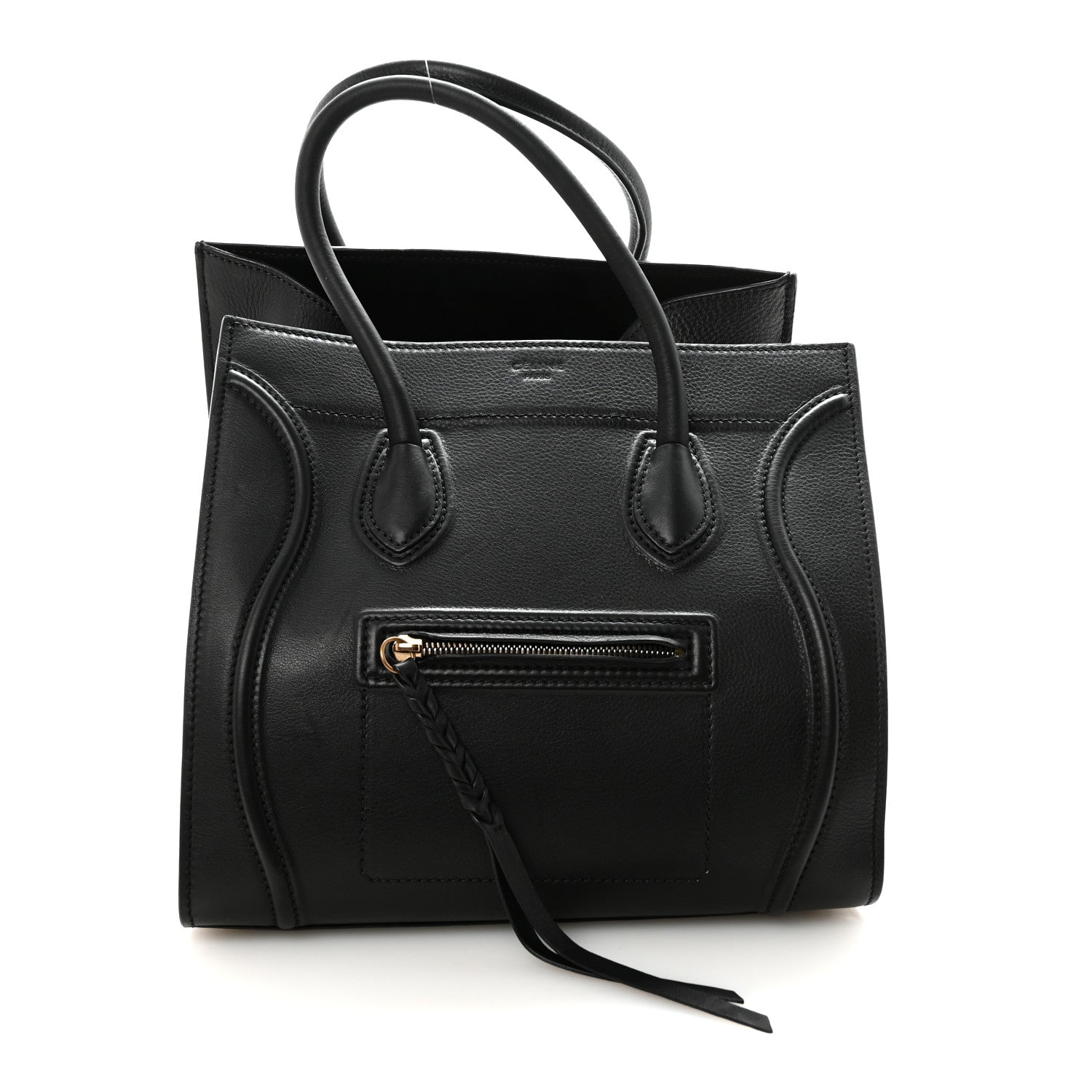 Celine Supple Calfskin Medium Phantom Luggage Black 1 of 9