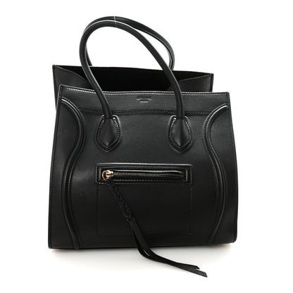 Celine Supple Calfskin Medium Phantom Luggage Black 1 of 9