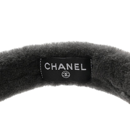 Chanel Shearling CC Ear Muffs Dark Grey 5 of 6