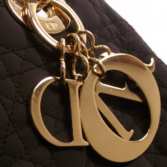 Christian Dior Canvas Cannage Medium Lady Dior Brown 9 of 9