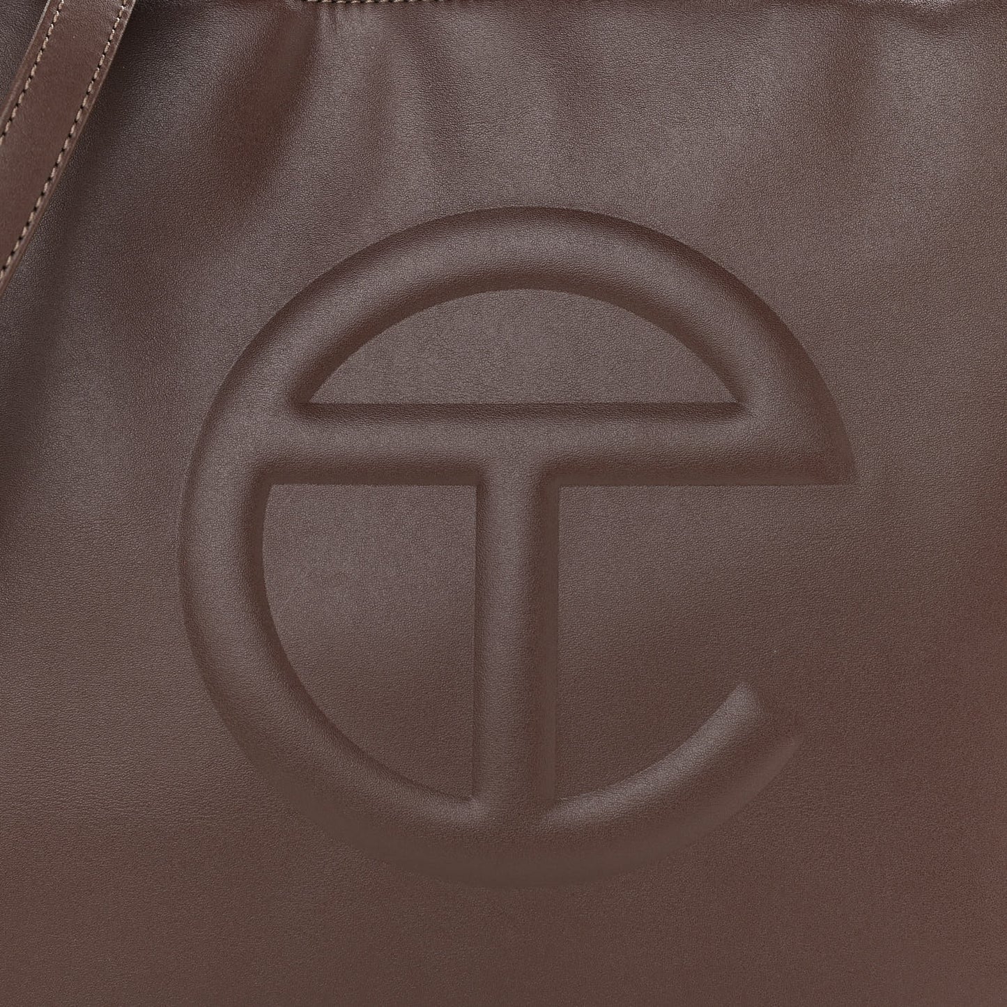 Vegan Leather Medium Shopping Bag Chocolate