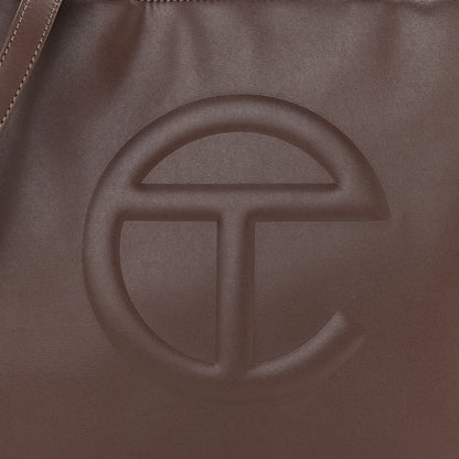 Telfar Vegan Leather Medium Shopping Bag Chocolate 8 of 11