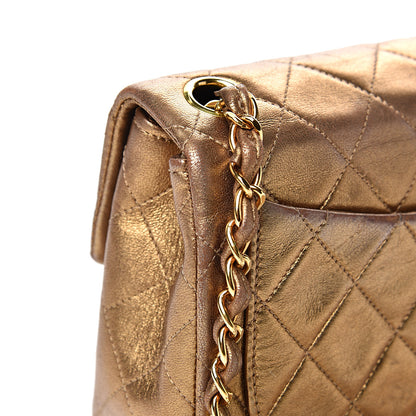 Chanel Metallic Lambskin Quilted Mini Square Flap Gold 9 of 19