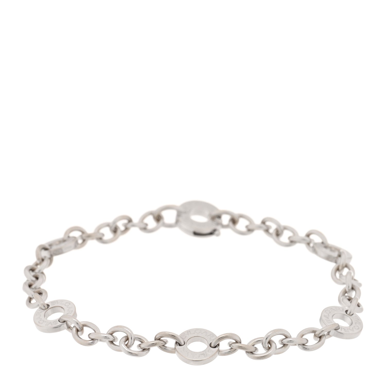 Bulgari 18K White Gold Bvlgari Bvlgari Station Bracelet 1 of 3