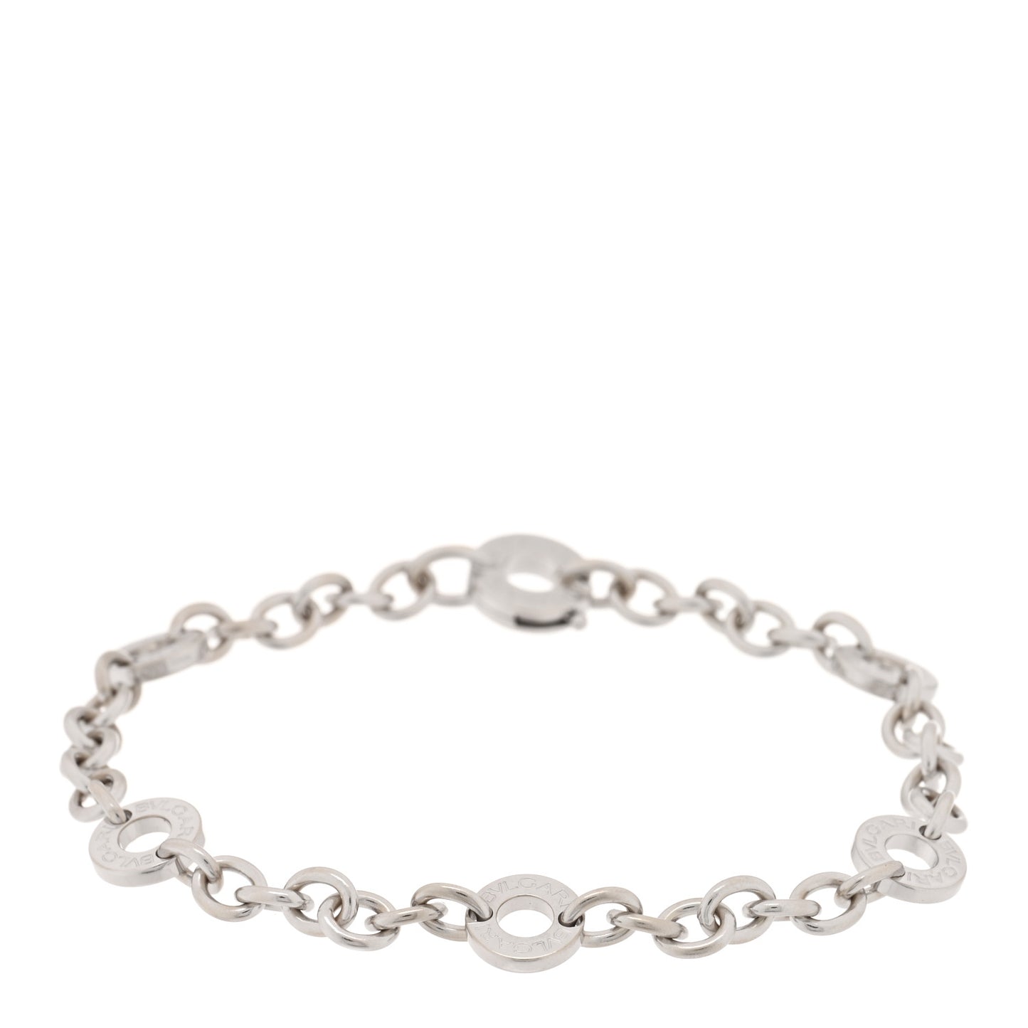 18K White Gold Bvlgari Bvlgari Station Bracelet