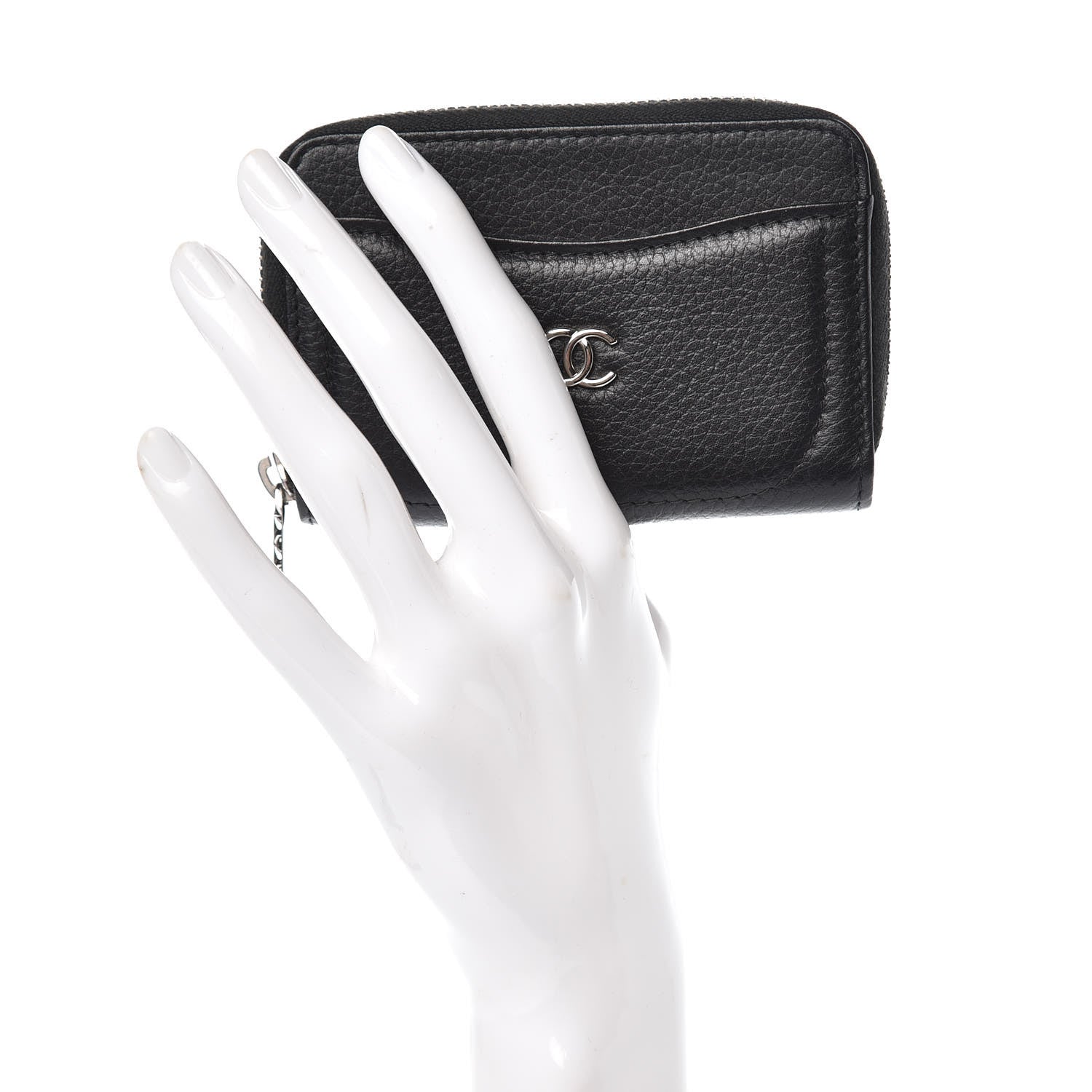 Chanel Grained Calfskin Neo Executive Zip Coin Purse Black 2 of 9