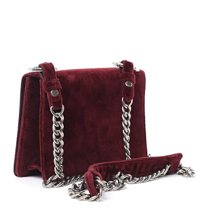 Prada Velluto Cahier Lock Trunk Crossbody Bag Cherry 3 of 9