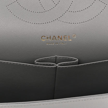 Chanel Caviar Quilted Jumbo Double Flap Grey 6 of 10