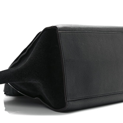 Celine Drummed Calfskin Suede Medium Trapeze Black 7 of 12