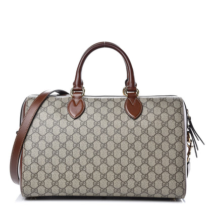 Gucci GG Supreme Monogram Medium Boston Beige Cuir 1 of 15