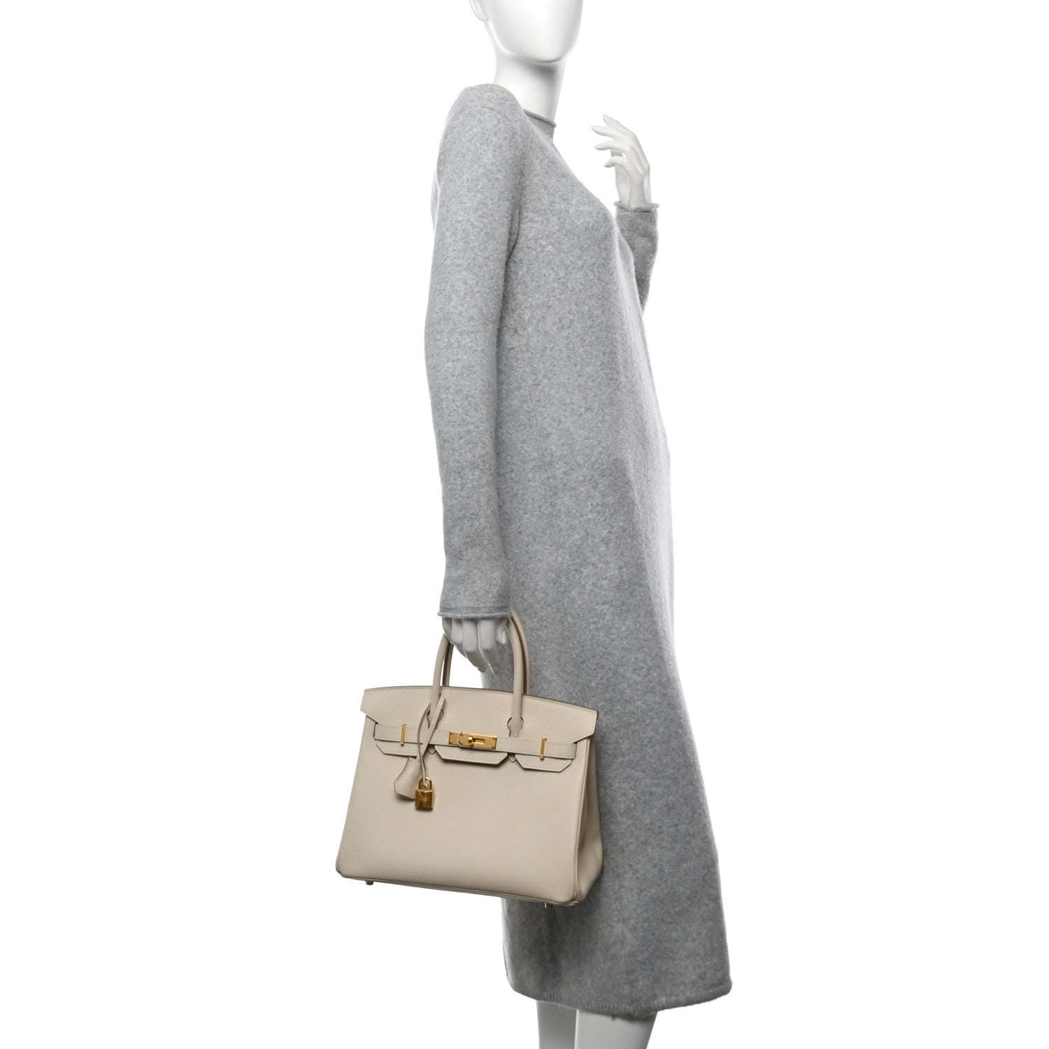 Hermes Epsom Birkin 30 Craie 2 of 12