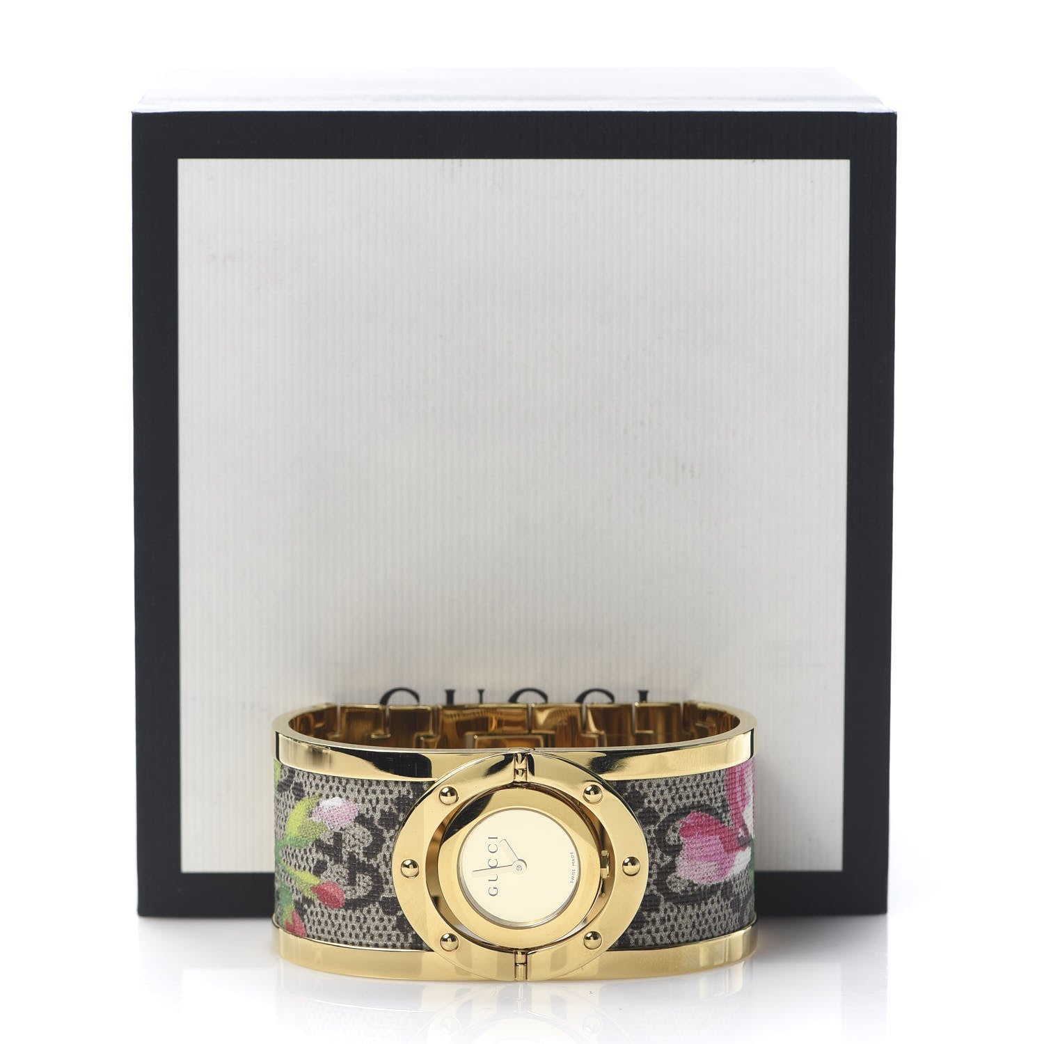 Gucci Stainless Steel Canvas 33mm Twirl GG Supreme Blooms Quartz Watch 7 of 7