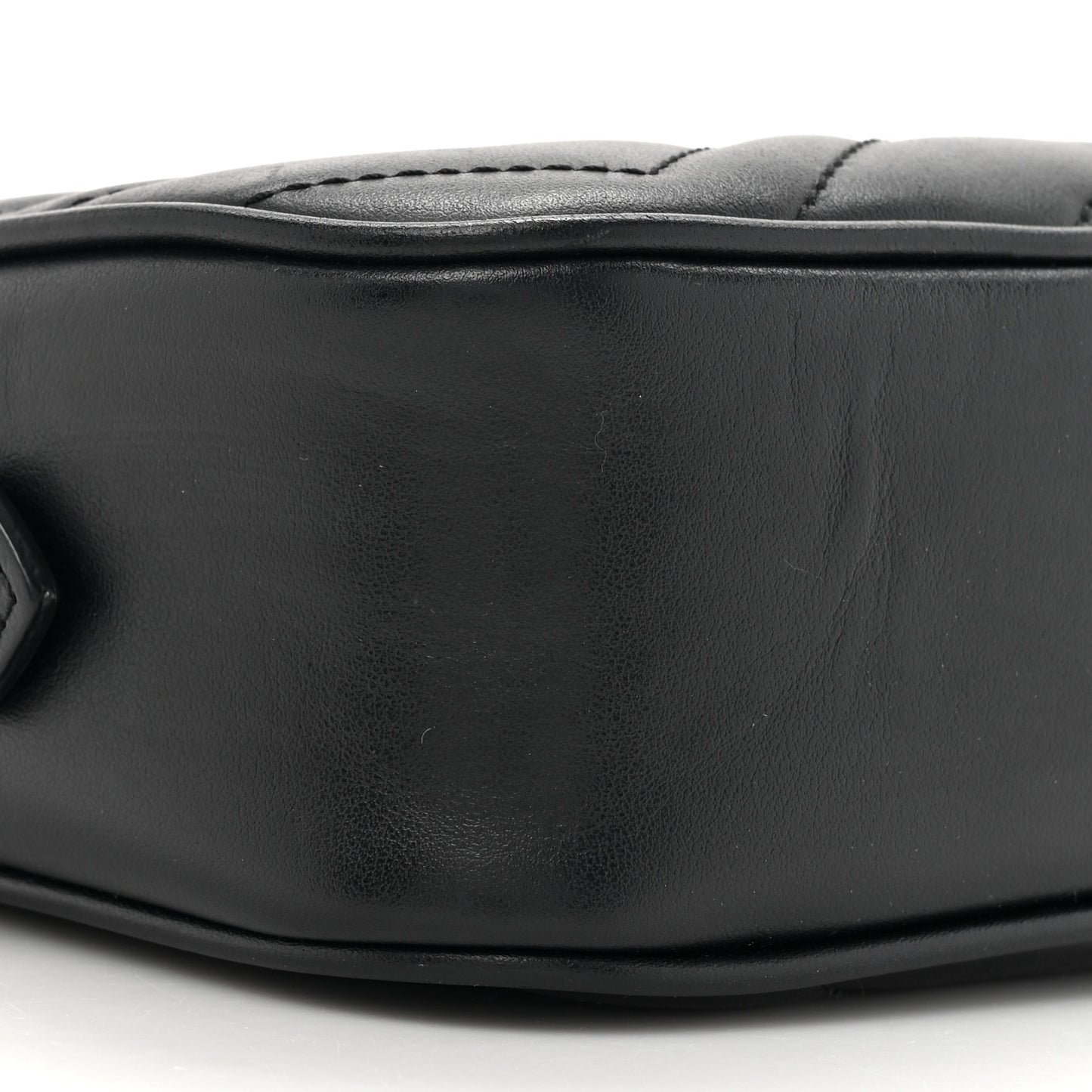 Calfskin Matelasse Mini GG Marmont Chain Shoulder Bag Black