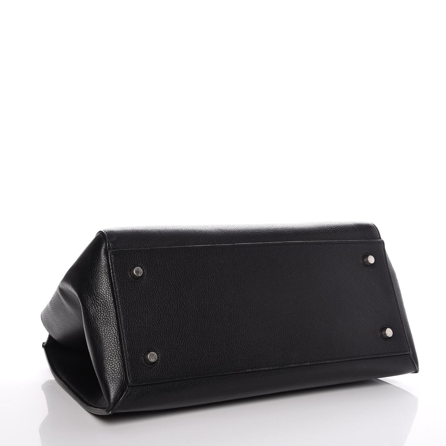 Supple Calfskin Medium Edge Shoulder Bag Black