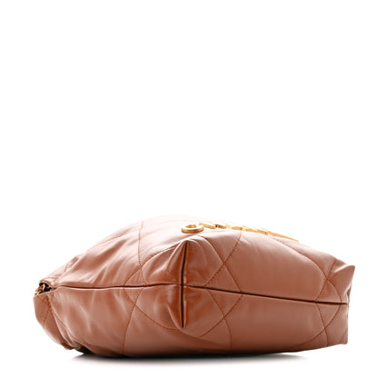 Chanel Shiny Calfskin Quilted Mini Chanel 22 Light Brown 4 of 11