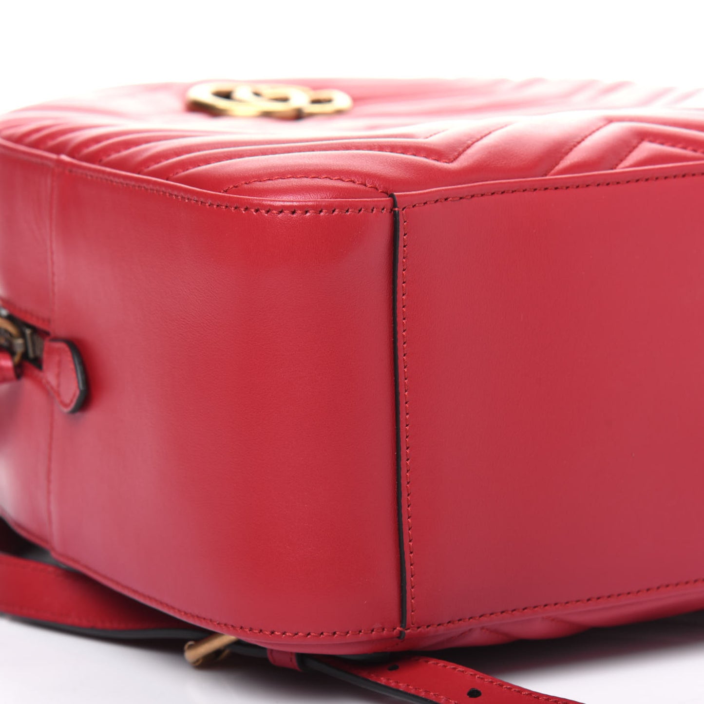 Calfskin Matelasse GG Marmont Dome Backpack Hibiscus Red