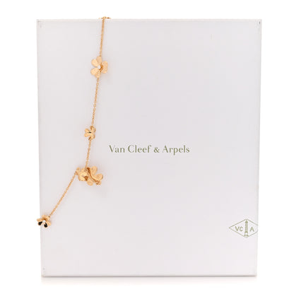 Van Cleef & Arpels 18K Yellow Gold Diamond Frivole 9 Flowers Necklace 6 of 6