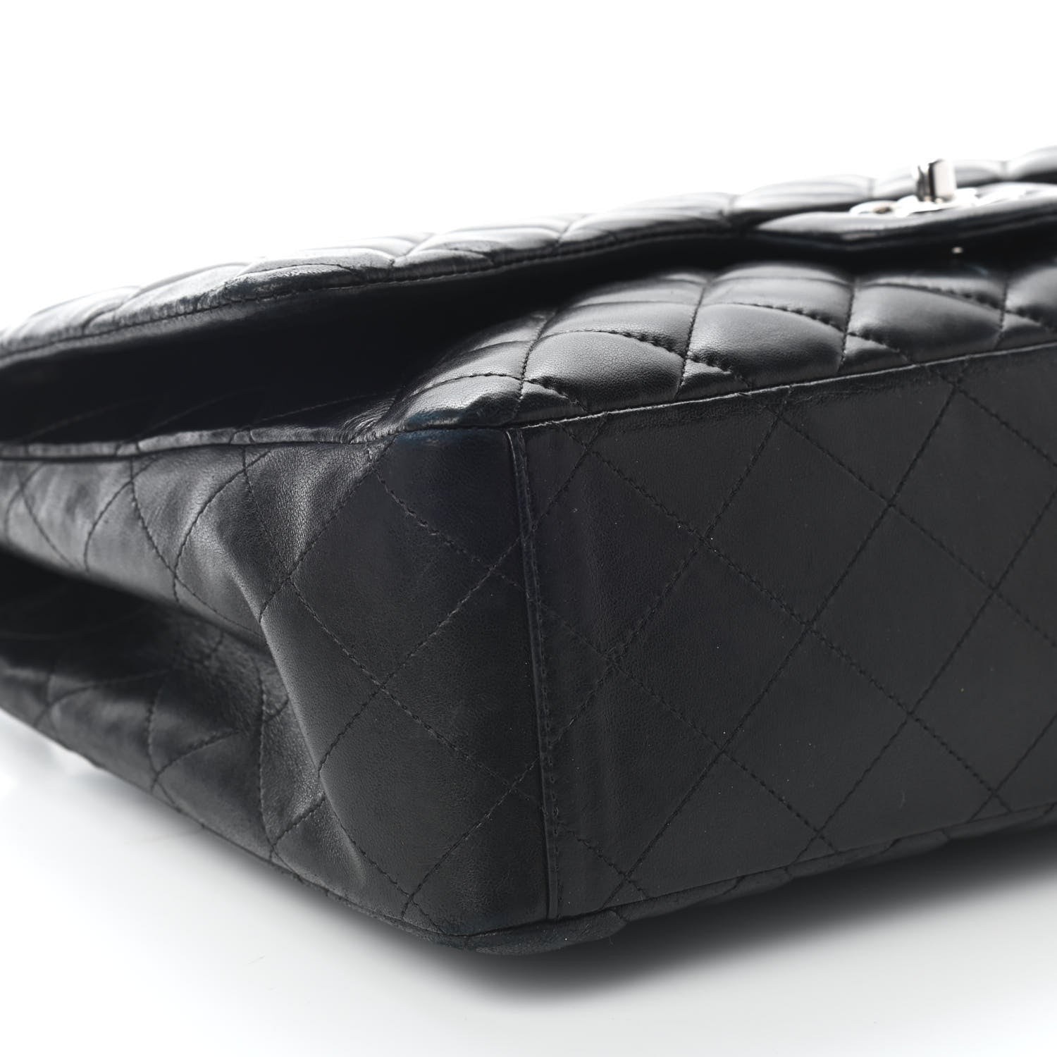 Chanel Lambskin Quilted Maxi Single Flap Black 8 of 9