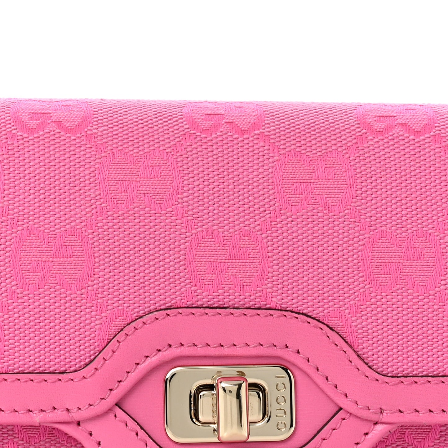 GG Monogram Scratch Lux Calfskin Mini Luce Shoulder Bag Rose Dark Blossom