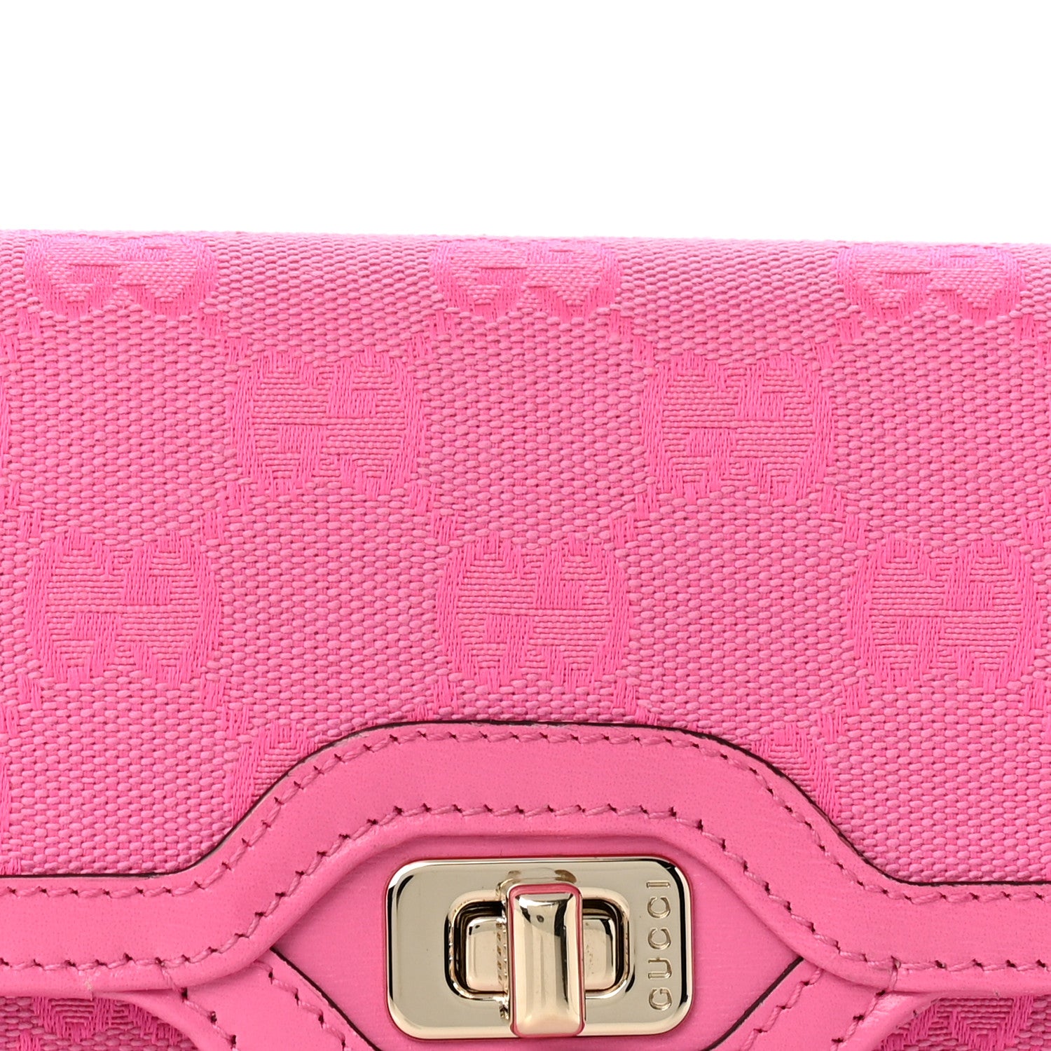 Gucci GG Monogram Scratch Lux Calfskin Mini Luce Shoulder Bag Rose Dark Blossom 8 of 11