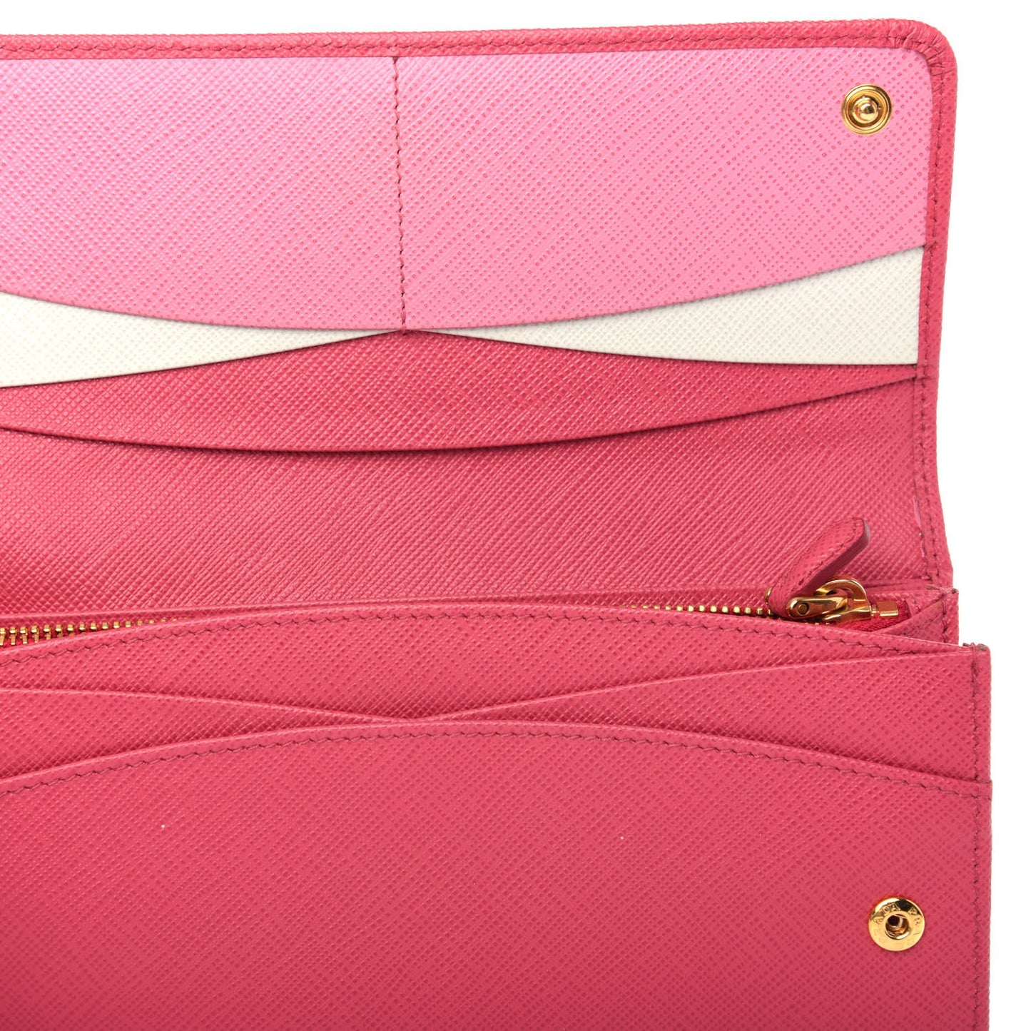 Saffiano Metal Continental Flap Wallet Peonia