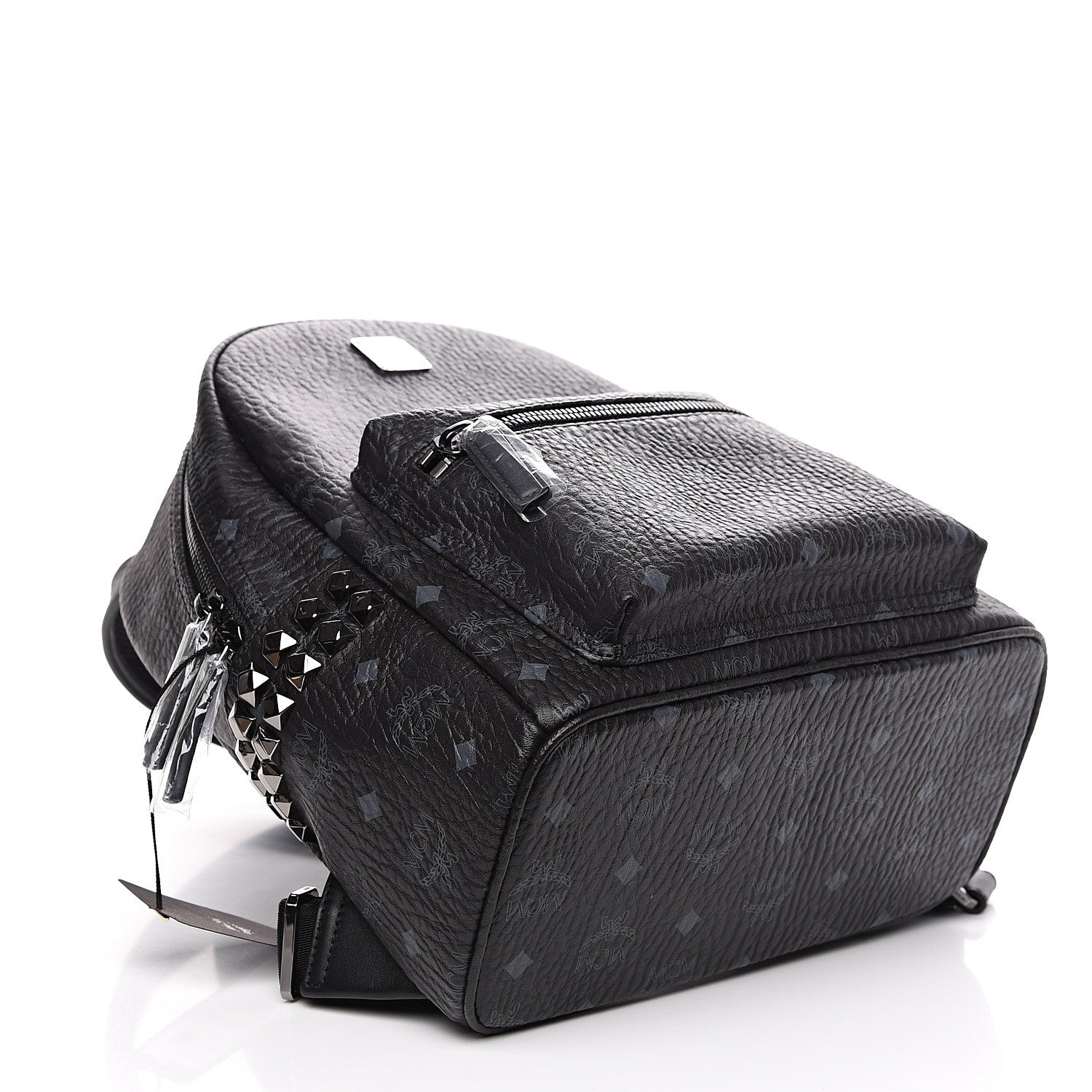 MCM Visetos Small Side Stud Stark Backpack Black 3 of 8