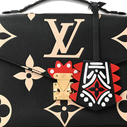 Louis Vuitton Empreinte Monogram Giant Crafty Pochette Metis Black Creme 7 of 9