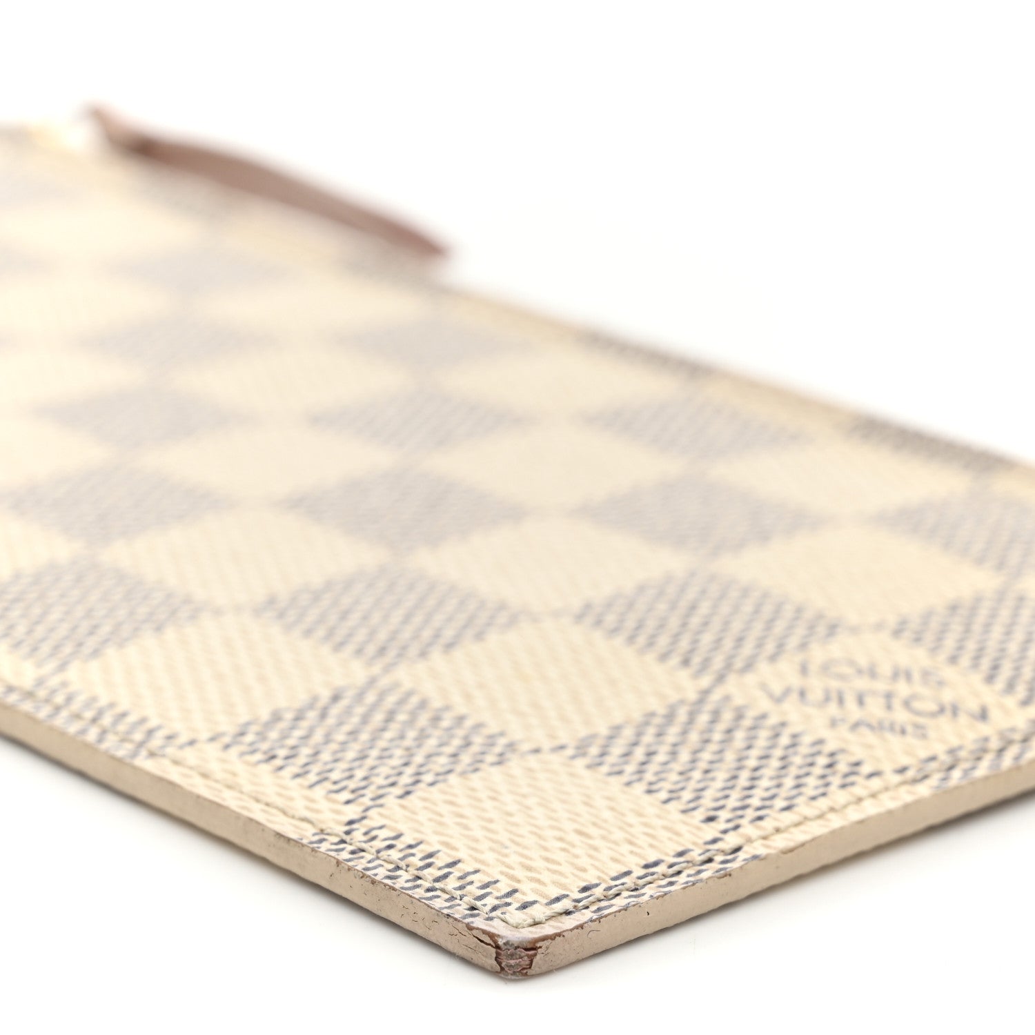Louis Vuitton Damier Azur Felicie Chain Wallet Zippered Insert Rose Ballerine 8 of 10