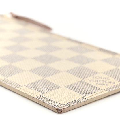 Louis Vuitton Damier Azur Felicie Chain Wallet Zippered Insert Rose Ballerine 8 of 10