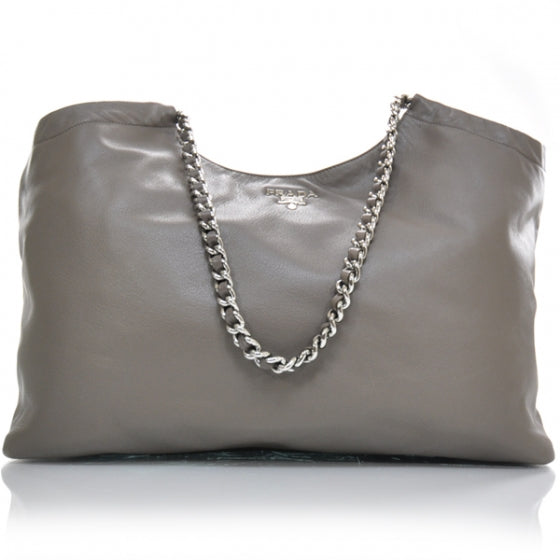 Prada Soft Calf Chain Tote Bambu 1 of 14