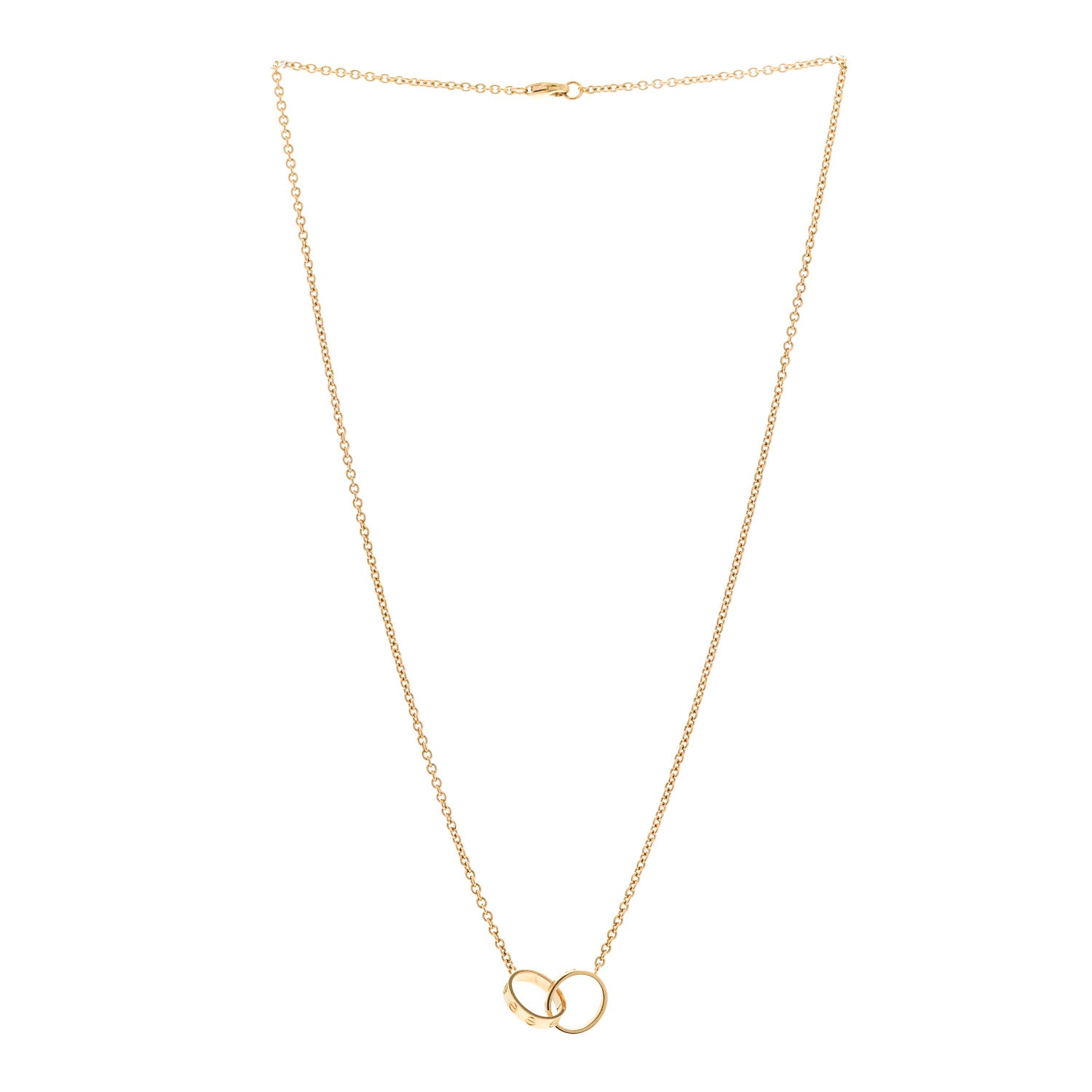 Cartier 18K Yellow Gold Interlocking LOVE Necklace 3 of 5