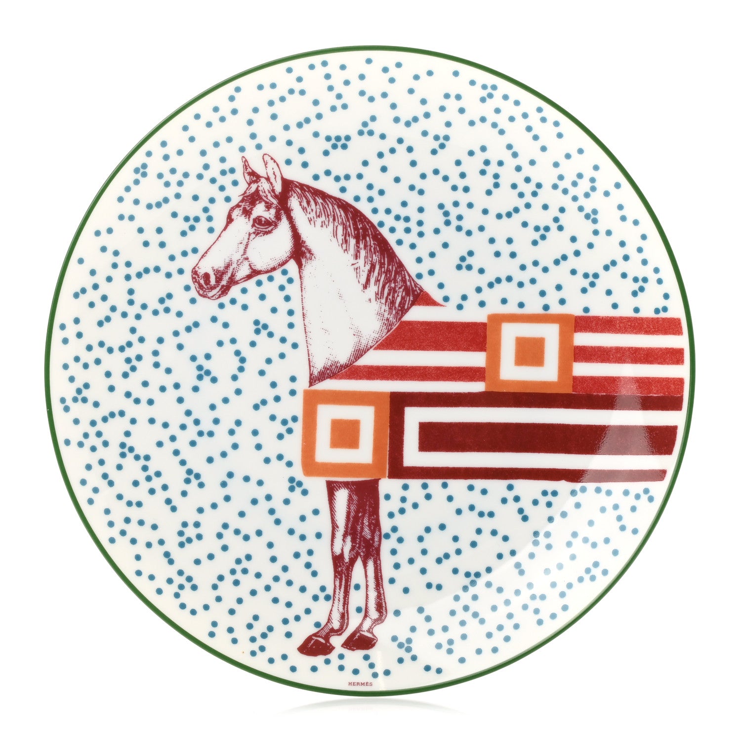 Hermes Porcelain Hippomobile Dessert Plate 1 of 6