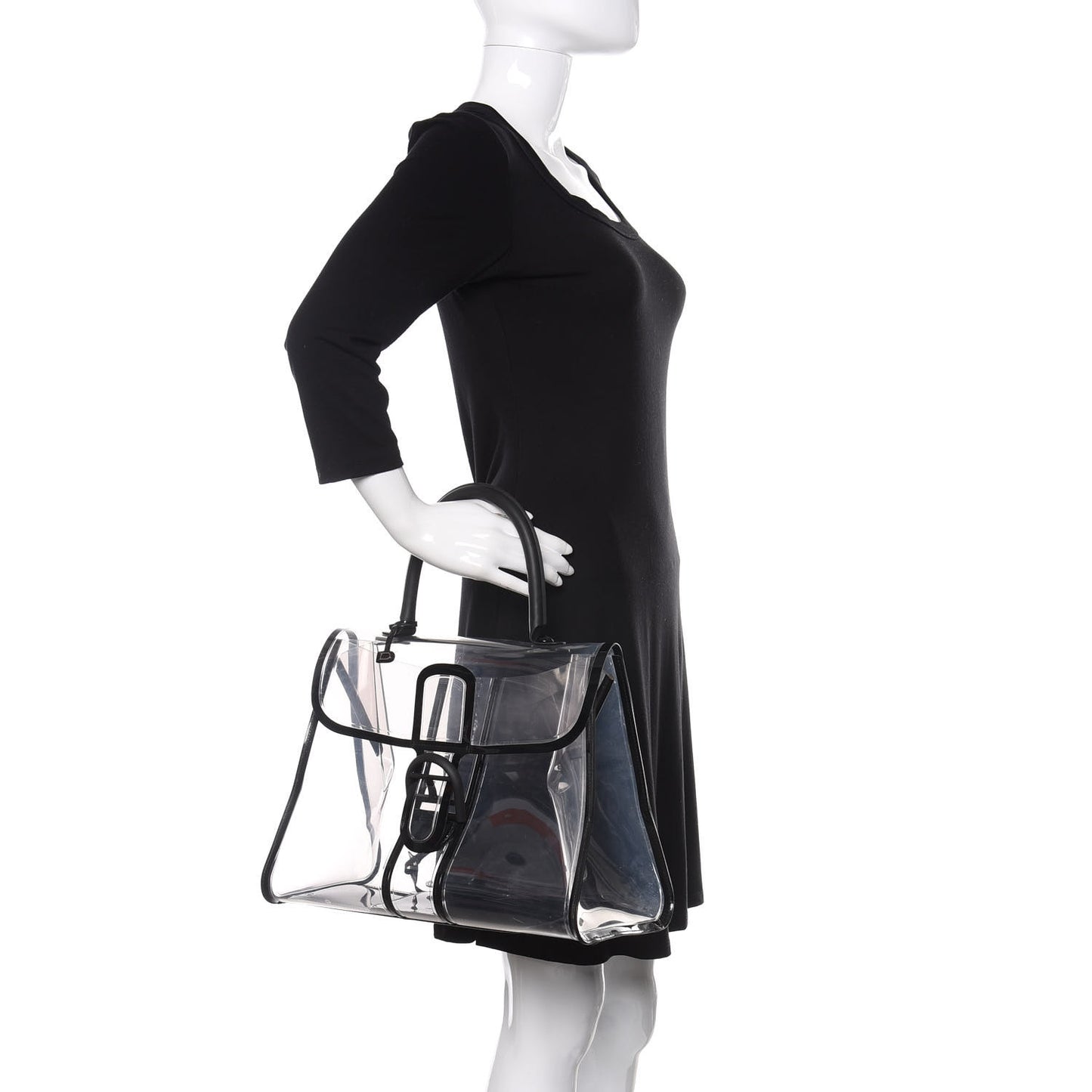 PVC X Ray Brillant Satchel Black