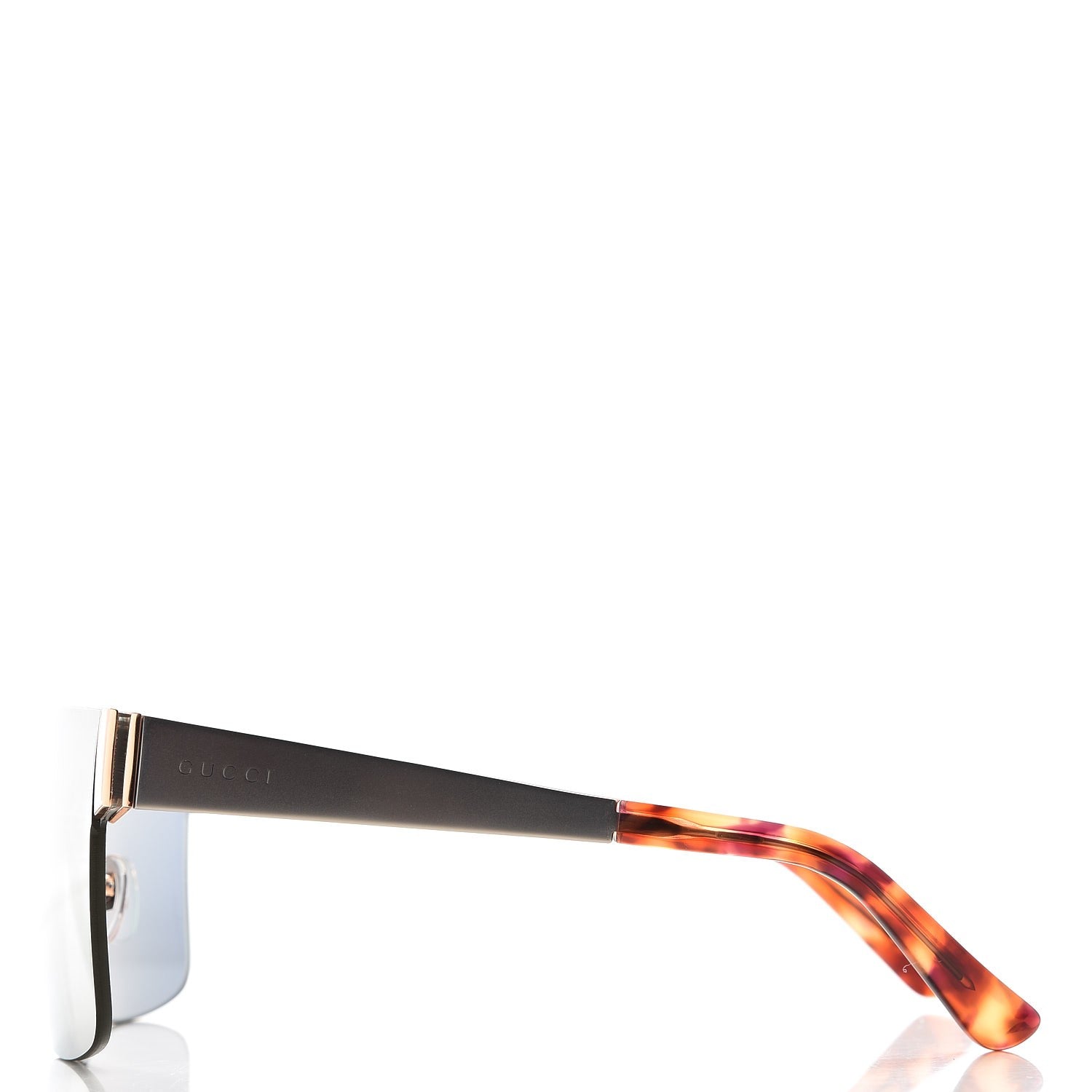 Gucci Rimless Mirrored Shield 4265/S Sunglasses Copper Gold 3 of 8