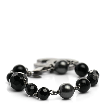 Chanel Pearl Beaded CC Bracelet Black 3 of 4