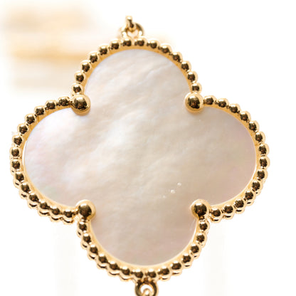 Van Cleef & Arpels 18K Yellow Gold Onyx Mother of Pearl 16 Motifs Magic Alhambra Necklace 6 of 9