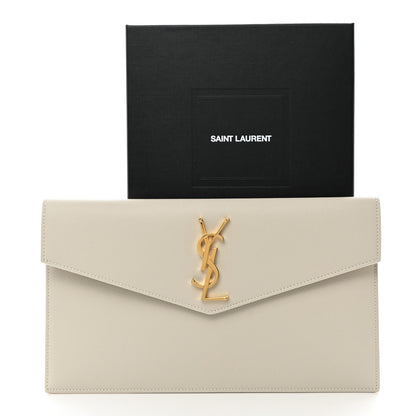 Saint Laurent Grain De Poudre Uptown Pouch Blanc Vintage 8 of 8