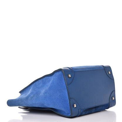 Celine Smooth Calfskin Suede Mini Luggage Royal Blue 4 of 19
