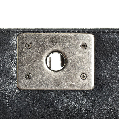 Chanel Goatskin Chesterfield Quilted Medium Celtic Boy Flap Black 9 of 9